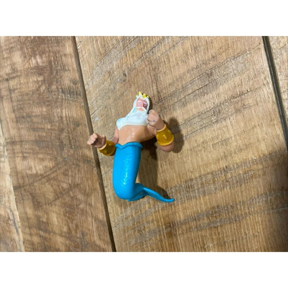 The Little Mermaid King Triton Eric Max Plastic Figurine Toy for Kids Disney VTG